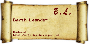 Barth Leander névjegykártya