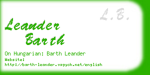 leander barth business card